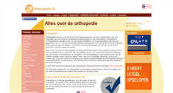 Desktop Screenshot of orthopedie.nl